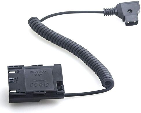 FocusFoto Fully Decoded LP-E6 Dummy Battery Power Adapter to D-tap Spring Cable for SmallHD 501 502 702 Monitor for Canon EOS 5D4 5DSR 5D2 5D3 6D 60D 7D 7D2 70D 80D 90D R, R5, R5C, R6, R6 Mark II, R7 in Saudi Arabia