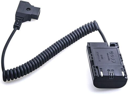 FocusFoto Fully Decoded LP-E6 Dummy Battery Power Adapter to D-tap Spring Cable for SmallHD 501 502 702 Monitor for Canon EOS 5D4 5DSR 5D2 5D3 6D 60D 7D 7D2 70D 80D 90D R, R5, R5C, R6, R6 Mark II, R7 in Saudi Arabia