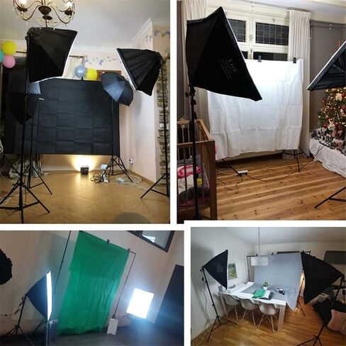 BHVXW Photographic Lighting Kit 4 Socket Lamp Holder 1.6 * 3m Backdrop Background Cloth Cantilever Frame Support for Photo Studio (Size : E) in Saudi Arabia