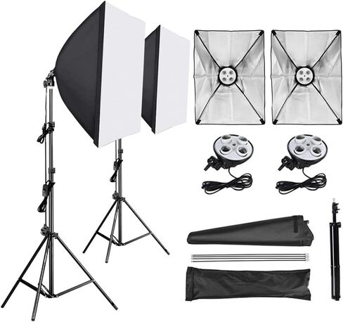 BHVXW Photographic Lighting Kit 4 Socket Lamp Holder 1.6 * 3m Backdrop Background Cloth Cantilever Frame Support for Photo Studio (Size : E) in Saudi Arabia