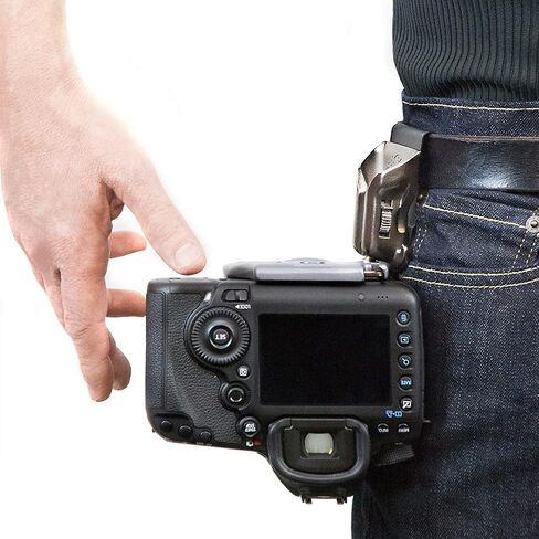 SPIDER HOLSTER – SpiderPro Camera Holster Set v2 for Carrying Professional DSLR Camera with Clip-On Self-Locking Camera Holster, DSLR Camera Plate, and Stainless Steel Pin – Compatible with Any Belt in Kuwait