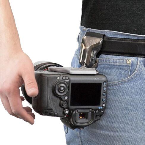 SPIDER HOLSTER – SpiderPro Camera Holster Set v2 for Carrying Professional DSLR Camera with Clip-On Self-Locking Camera Holster, DSLR Camera Plate, and Stainless Steel Pin – Compatible with Any Belt in Kuwait
