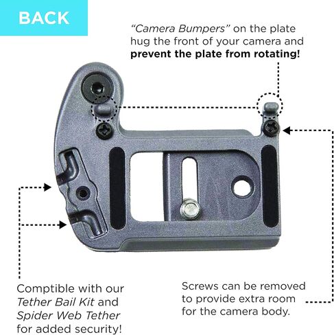 SPIDER HOLSTER – SpiderPro Camera Holster Set v2 for Carrying Professional DSLR Camera with Clip-On Self-Locking Camera Holster, DSLR Camera Plate, and Stainless Steel Pin – Compatible with Any Belt in Kuwait