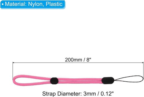 PATIKIL 200mm 8 Inch Hand Wrist Strap Lanyards, 20 Pcs Nylon Adjustable Wristlet String Cord for Cellphone Flashlight USB Key Chain Camera Bottom, Green in Saudi Arabia