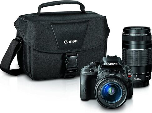 كانون EOS Rebel SL1 18.0 ميجابكسل CMOS Digital SLR مع عدسة 18-55 ملم EF-S هي عدسة STM باللون الأسود in Kuwait