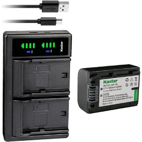 Kastar 4-Pack Battery and LTD2 USB Charger Compatible with Ordro NP-180 NP180 Battery, Ordro HDR-AE8 AE8 Digital Camcorder HD 4K 3 inch IPS Touch Screen Vlog DV Camera IR Night Vision in Kuwait