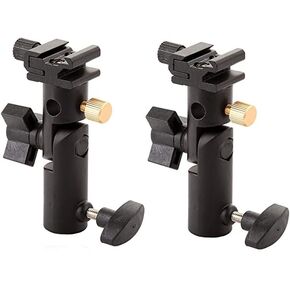 Fotga 2 Pack Camera Flash Speedlite Mount Swivel Light Stand Bracket with Umbrella Reflector Holder for Camera DSLR Nikon Pentax Olympus DSLR Flashes Studio Light LED Light in Kuwait