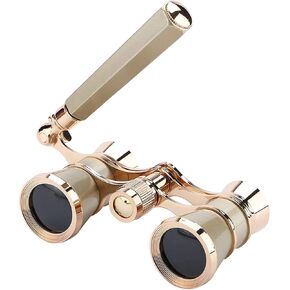 Opera Glasses Binoculars 3 X 25 Compact and Lightweight with Built-in Foldable Theater Glasses, Adjustable Handle for Adults Kids Women in Music Concerts and Opera Houses (Black) in Saudi Arabia