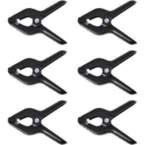 SLOW DOLPHIN Heavy Duty Spring Clamps Clip 4.5 Inch for Muslin/Paper Photo Studio Backdrops Background-6 Pack(Black) in Saudi Arabia