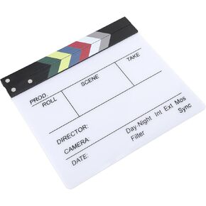 jerss Director Clapper، لوحة Clapper للأفلام سهلة الكتابة من خشب الأكريليك، دعامة صورة بسيطة للتصوير الفوتوغرافي (30 × 27 سم / 11.81 × 10.63 بوصة) in Kuwait
