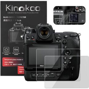 واقي شاشة kinokoo لكاميرا Nikon Z f/Z5/Z6/Z7 - 0.25 مم 9H صلابة Nikon Z f Z5 Z6 Z7 طبقة زجاجية مقواة - خالية من الفقاعات/مضادة للخدش (عبوتان) in Kuwait