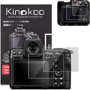 واقي شاشة kinokoo لكاميرا Nikon Z f/Z5/Z6/Z7 - 0.25 مم 9H صلابة Nikon Z f Z5 Z6 Z7 طبقة زجاجية مقواة - خالية من الفقاعات/مضادة للخدش (عبوتان) in Kuwait