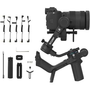 الكل في 1 مثبت جيمبال للكاميرا - FeiyuTech SCORP Mini، مثبتات فيديو محمولة للكاميرا بدون مرآة، Gopro والهواتف الذكية، حمولة 2.6 رطل، لسوني/كانون/باناسونيك/نيكون/فوجي فيلم