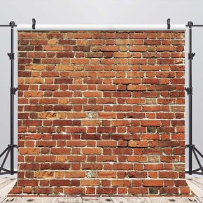 aiiikes 8x6ft الأحمر الطوب جدار التصوير خلفية رقيقة الفينيل صور الخلفيات خلفية الطفل عيد ميلاد حزب الزفاف التخرج المنزل الديكور الصورة كشك استوديو الدعامة راية 11-506 in Kuwait