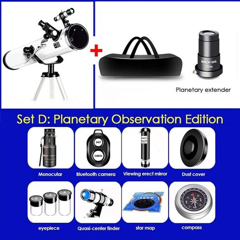 YXCKG Kids Telescope, Telescopes for Astronomy Beginners, Astronomy Telescope 700mm Focal Length, Watching The Scenery and Night Sky, Portable Travel (Size : Set E) in Kuwait