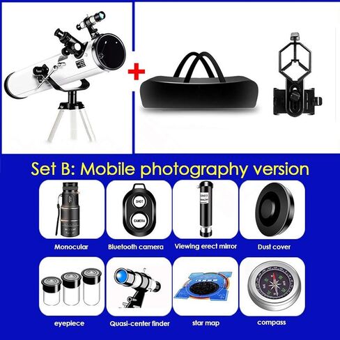 YXCKG Refracting Telescope, Astronomy Telescopes for Beginners, Large Caliber Telescope 114mm, Kids Telescope, 3 Eyepieces, to View The Sky (Size : Set B) in Kuwait