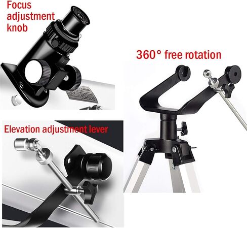 YXCKG Refracting Telescope, Astronomy Telescopes for Beginners, Large Caliber Telescope 114mm, Kids Telescope, 3 Eyepieces, to View The Sky (Size : Set B) in Kuwait