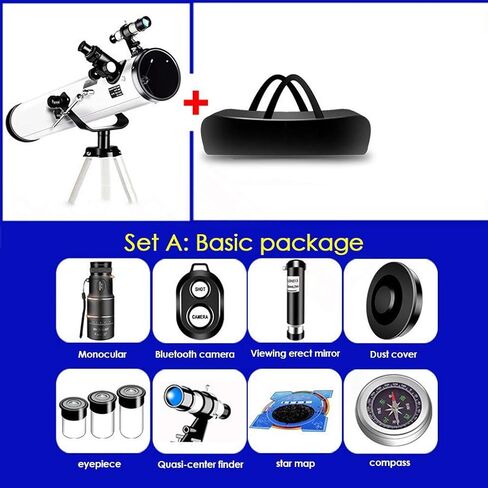 YXCKG Refracting Telescope, Astronomy Telescopes for Beginners, Large Caliber Telescope 114mm, Kids Telescope, 3 Eyepieces, to View The Sky (Size : Set B) in Kuwait
