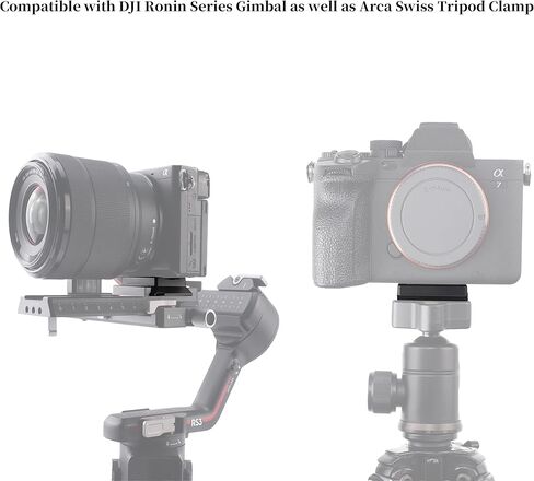 لوحة إطلاق سريع لكاميرا Fotga DSLR لـ DJI Ronin RS 2 RSC 2 RS 3 وPro RS2/RSC2/RS3/RS3 Pro Gimbal Stabilizer، متوافق مع Arca Swiss Tripod Clamp in Kuwait