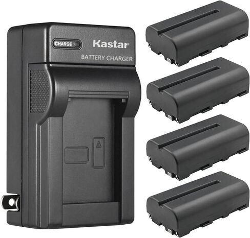 Kastar 2-Pack NP-F550 / NP-F570 Battery and AC Wall Charger Replacement for Lilliput A7S 7" Full HD HDMI, A7S-B 7" Full HD HDMI, H7 7" Full HD Field LED Monitor, H7S 7" Full HD Field LED Monitor in Kuwait