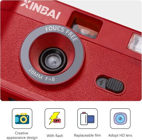 B10 Reusable 35mm Film Camera Use 135/35mm Film (24×36mm), Creative Gifts Vintage Film Camera with Flash, for Kids and Adults (Black) in Saudi Arabia