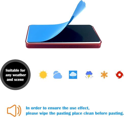 E-Mark CCC 2pcs Rectangle Reflector Self Adhesive Stick on Trailer Driveway Mailbox in Kuwait