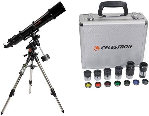 Celestron Advanced VX 6" Refractor Telescope - with Deluxe Accessory Kit (5 Celestron Plossl Eyepieces, 1.25" Barlow Lens, 1.25" Filter Set, Accessory Carry Case in Saudi Arabia