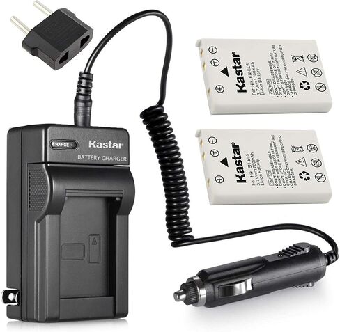 Kastar Battery 2-Pack + Charger Kit for EN-EL5, MH-61Charger, Coolpix 3700, 4200, 5200, 5900, 7900, P3, P4, P80, P90, P100, P500, P510, P520, P530, P5000, P5100, P6000, S10 Cameras in Saudi Arabia