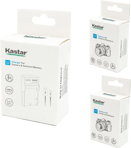 Kastar Battery (X2) & Slim USB Charger for Panasonic CGA-S006, CGR-S006 and Panasonic Lumix DMC-FZ7, DMC-FZ8, DMC-FZ18, DMC-FZ28, DMC-FZ30, DMC-FZ35, DMC-FZ38, DMC-FZ50 Digital Camera in Saudi Arabia