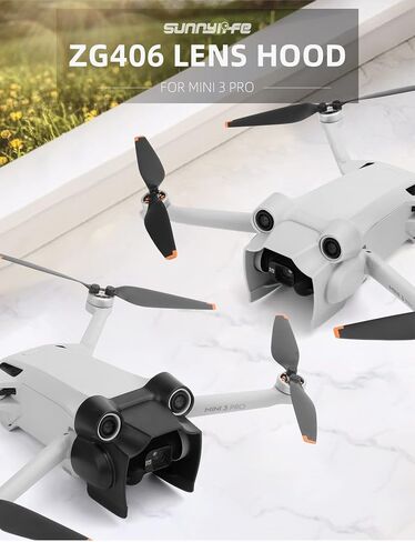 Lens Hood for DJI Mini 3 Pro Drone Accessories Anti-Glare Lens Sunshade Sunhood Protective Cover Guard Camera Protector (Gray) in Saudi Arabia