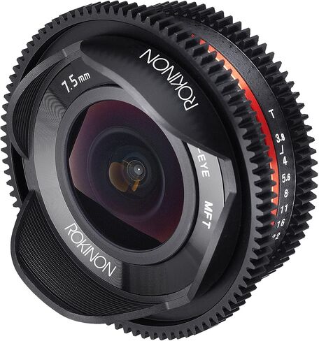 rokinon cv75mft-b 7. 5 مم t3.8 cine عدسة فيشي العدسات للكاميرا Olympus/Panasonic مايكرو 4/3 والكاميرات in Saudi Arabia