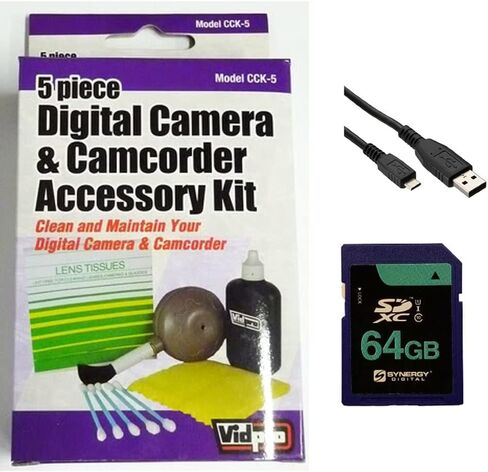 Synergy Digital Accessory Kit, Compatible with Sigma sd Quattro Mirrorless Digital Camera includes: USBM USB Cable, ZELCKSG Care & Cleaning, SY-SD64GB Memory Card in Saudi Arabia
