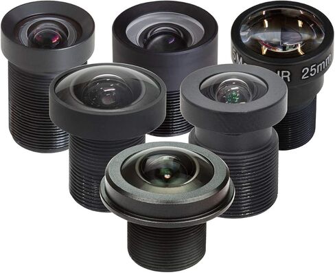 Arducam M12 Lens Kit for Raspberry Pi HQ Camera (Type 1/2.3), 20 to 180 Degrees Telephoto, Wide Angle, Fisheye Lenses with M12 to CS-Mount Adapter, Locking Ring, Cleaning Cloth and More in Saudi Arabia