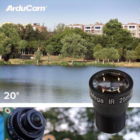 Arducam M12 Lens Kit for Raspberry Pi HQ Camera (Type 1/2.3), 20 to 180 Degrees Telephoto, Wide Angle, Fisheye Lenses with M12 to CS-Mount Adapter, Locking Ring, Cleaning Cloth and More in Saudi Arabia