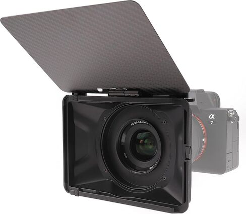 FOTGA Mini Lightweight Clamp-On Matte Box with Carbon Fiber Top Flag for DSLR Mirrorless Camera Compatible with 4x4 4x5.65 67mm/72mm/77mm/82mm Filters (Standard Version) in Saudi Arabia