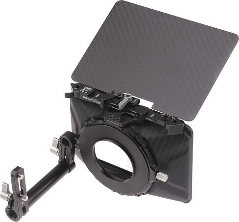 FOTGA Mini Lightweight Clamp-On Matte Box with Carbon Fiber Top Flag for DSLR Mirrorless Camera Compatible with 4x4 4x5.65 67mm/72mm/77mm/82mm Filters (Standard Version) in Saudi Arabia