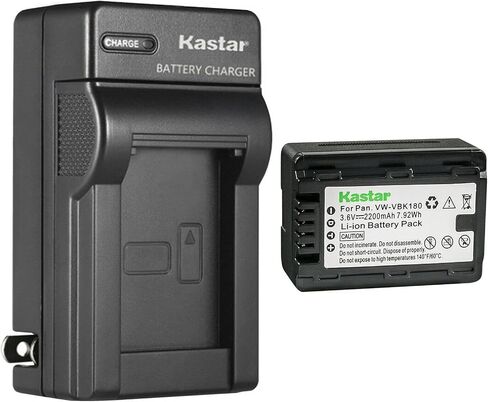 Kastar 3-Pack Battery and AC Wall Charger Replacement for Panasonic HDC-TM90, HDC-TM90GK, HDC-TM90GK-3D, HDC-TM90K, HDC-TM90P, HDC-TM90PC, HDC-TM99, SDR-H100, SDR-H100K, SDR-H100P, SDR-H100PC in Kuwait
