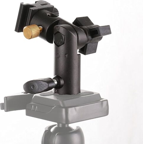 Fotga 2 Pack Camera Flash Speedlite Mount Swivel Light Stand Bracket with Umbrella Reflector Holder for Camera DSLR Nikon Pentax Olympus DSLR Flashes Studio Light LED Light in Saudi Arabia
