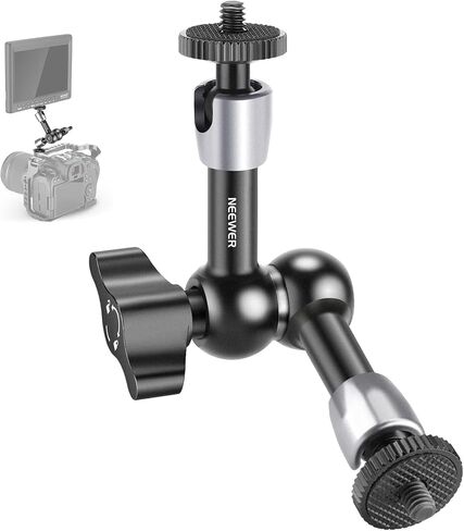 NEEWER 5.9"/15cm Adjustable Friction Magic Arm with 1/4" Screw on Both Ends, Compatible with SmallRig Cage, Flash/LED Light/Microphone/Monitor/SuperClip, Max Load 4.4lb/2kg, ST15 in Saudi Arabia