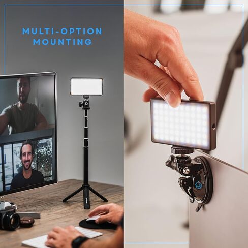 Lume Cube Broadcast Lighting Kit Live Stream Webcam Light for Computer & Laptop Enhance Video Calls Streaming & Vlogging Include Adjustable Tripod & Clip Mount Adjust Brightness & Color Temperature in Saudi Arabia