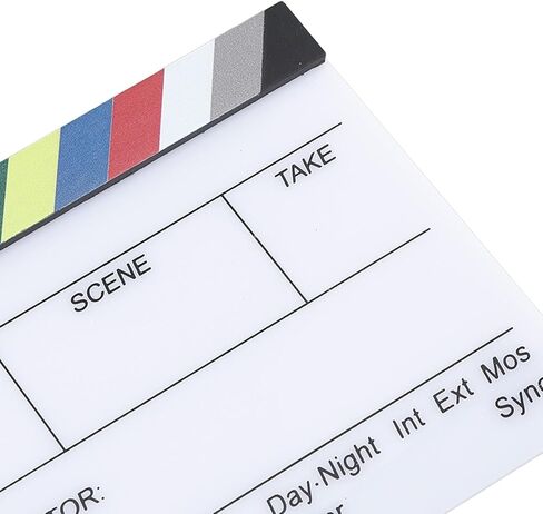 jerss Director Clapper، لوحة Clapper للأفلام سهلة الكتابة من خشب الأكريليك، دعامة صورة بسيطة للتصوير الفوتوغرافي (30 × 27 سم / 11.81 × 10.63 بوصة) in Kuwait