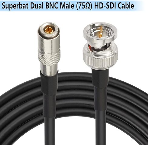 Superbat DIN to SDI BNC Cable 20inch 2-Pack DIN 1.0/2.3 to BNC Male Cable | Belden 1855A for Blackmagic BMCC/BMPCC Video Assist 4K Transmissions HyperDeck Cameras 2pcs in Saudi Arabia