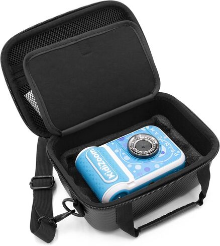 CASEMATIX Toy Camera Travel Case Compatible with KidiZoom PrintCam, Paper Refills and Charger with Adjustable Shoulder Strap, Shock-Absorbing Foam and Protective Divider, Black Travel Case Only in Saudi Arabia
