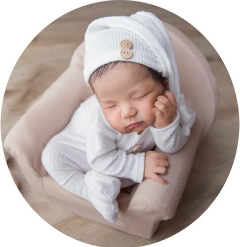 Newborn Photography Props Baby Boys Girls Outfits Long Tail Hat and Costume Romper Photoshoot Costume Set in Saudi Arabia