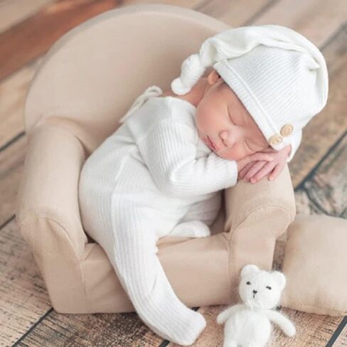 Newborn Photography Props Baby Boys Girls Outfits Long Tail Hat and Costume Romper Photoshoot Costume Set in Saudi Arabia