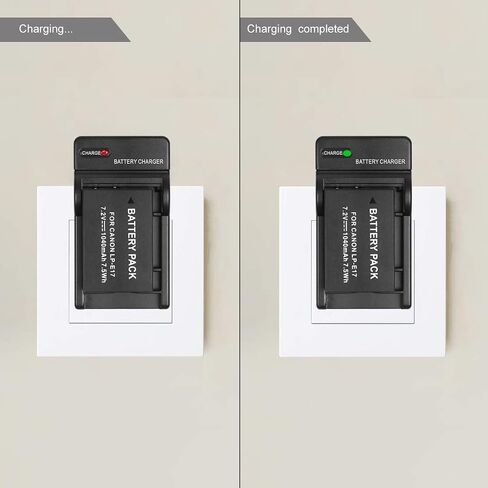 LP-E17 Battery Charger LC-E17 for Canon EOS M3, M5, M6, 77D, 200D, 750D, 760D, 800D, 8000D, 9000D, Rebel T6s, T6i, T7i, SL2, Kiss X8i Cameras in Saudi Arabia
