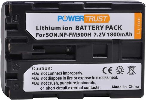 PowerTrust 2-Pack NP-FM500H Battery and Fast Charger for Sony Alpha A58 A57 A65 A77 A99 A900 A700 A580 A560 A550 A850 Batteries in Saudi Arabia