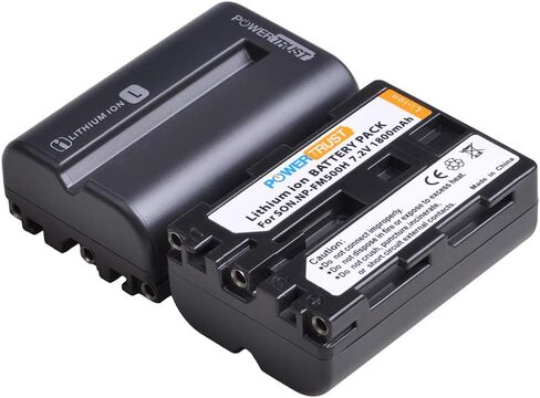 PowerTrust 2-Pack NP-FM500H Battery and Fast Charger for Sony Alpha A58 A57 A65 A77 A99 A900 A700 A580 A560 A550 A850 Batteries in Saudi Arabia