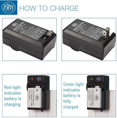 BIG MIKE'S ELECTRONICS BM Premium LP-E5 Battery and Charger Kit for Canon EOS Rebel XS, Rebel T1i, Rebel XSi, 1000D, 500D, 450D, Kiss X3, Kiss X2, Kiss F Digital SLR Camera in Saudi Arabia