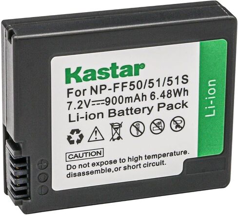 Kastar NP-FF50 / NP-FF51 / NP-FF51S Battery 2-Pack Replacement for Sony DCR-PC106, DCR-PC106E, DCR-PC107, DCR-PC107E, DCR-PC108, DCR-PC108E, DCR-PC109, DCR-PC109E, DCR-PC350, DCR-PC350E Camera in Saudi Arabia